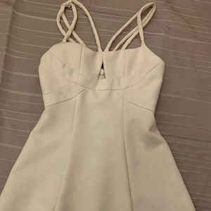 super cute strappy white cocktail dress